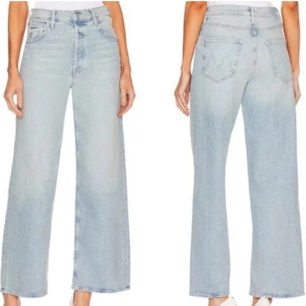 MOTHER Light Wash Wide Leg Jeans